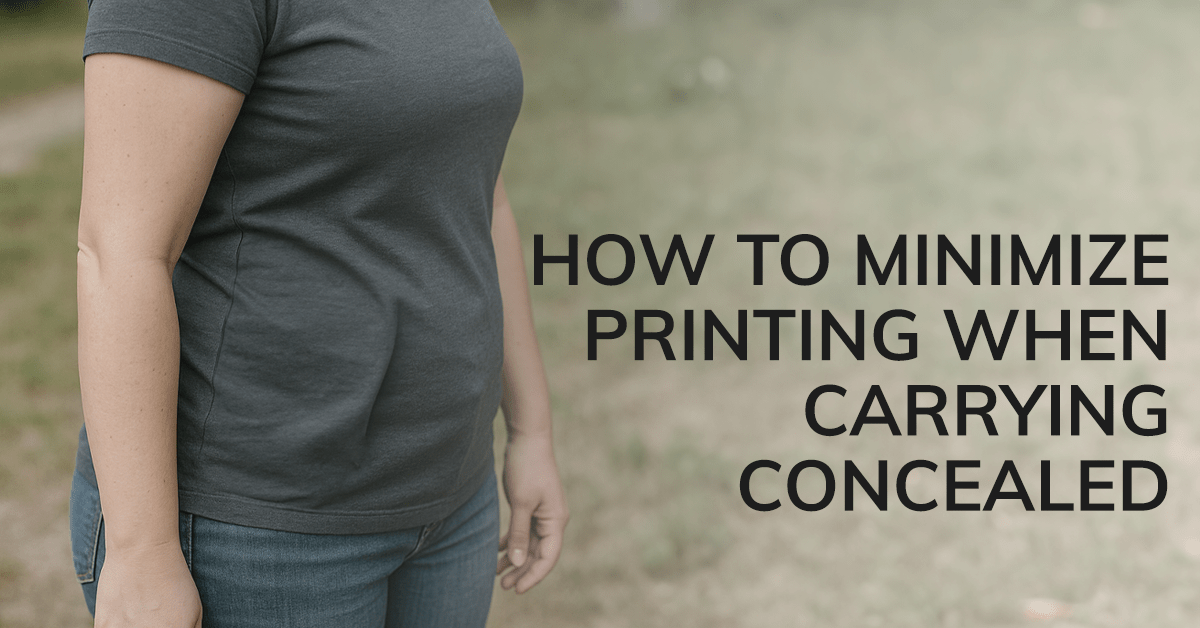 How to Minimize Printing When Carrying Concealed