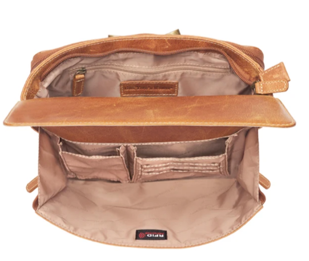 Distressed Buffalo Concealed-Carry Clutch