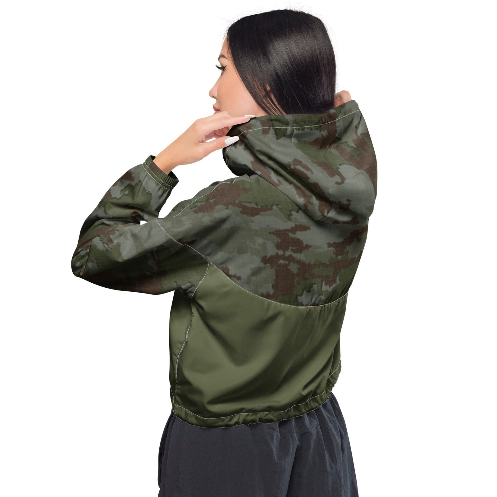 Athleisure Cropped Windbreaker | TerraVerde Camo