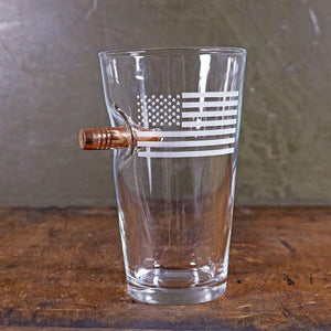 Pint Glass - USA Horizontal Flag