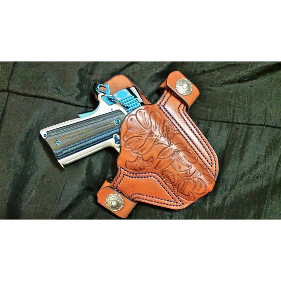 Floral Outside-the-Waistband Leather Holster