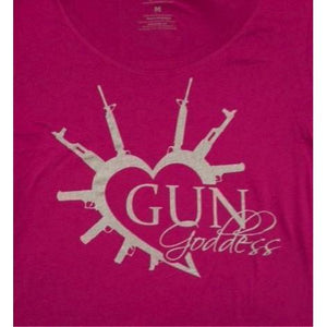 Heart of a GunGoddess Ladies' T-Shirt (Long Sleeve)