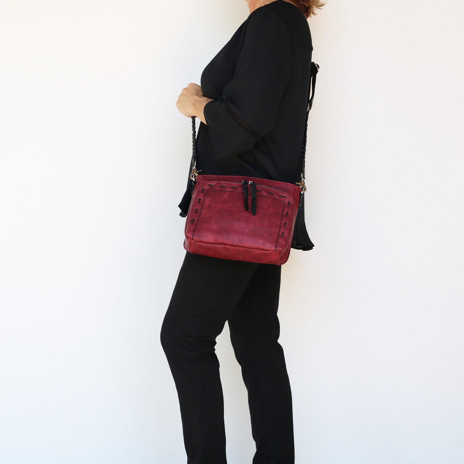 Skylar Stitched Concealed-Carry Crossbody