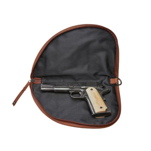 Leather Unisex Zippered Gun Case