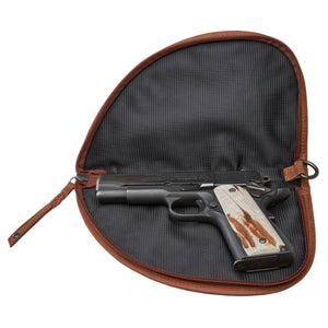 Leather Unisex Zippered Gun Case