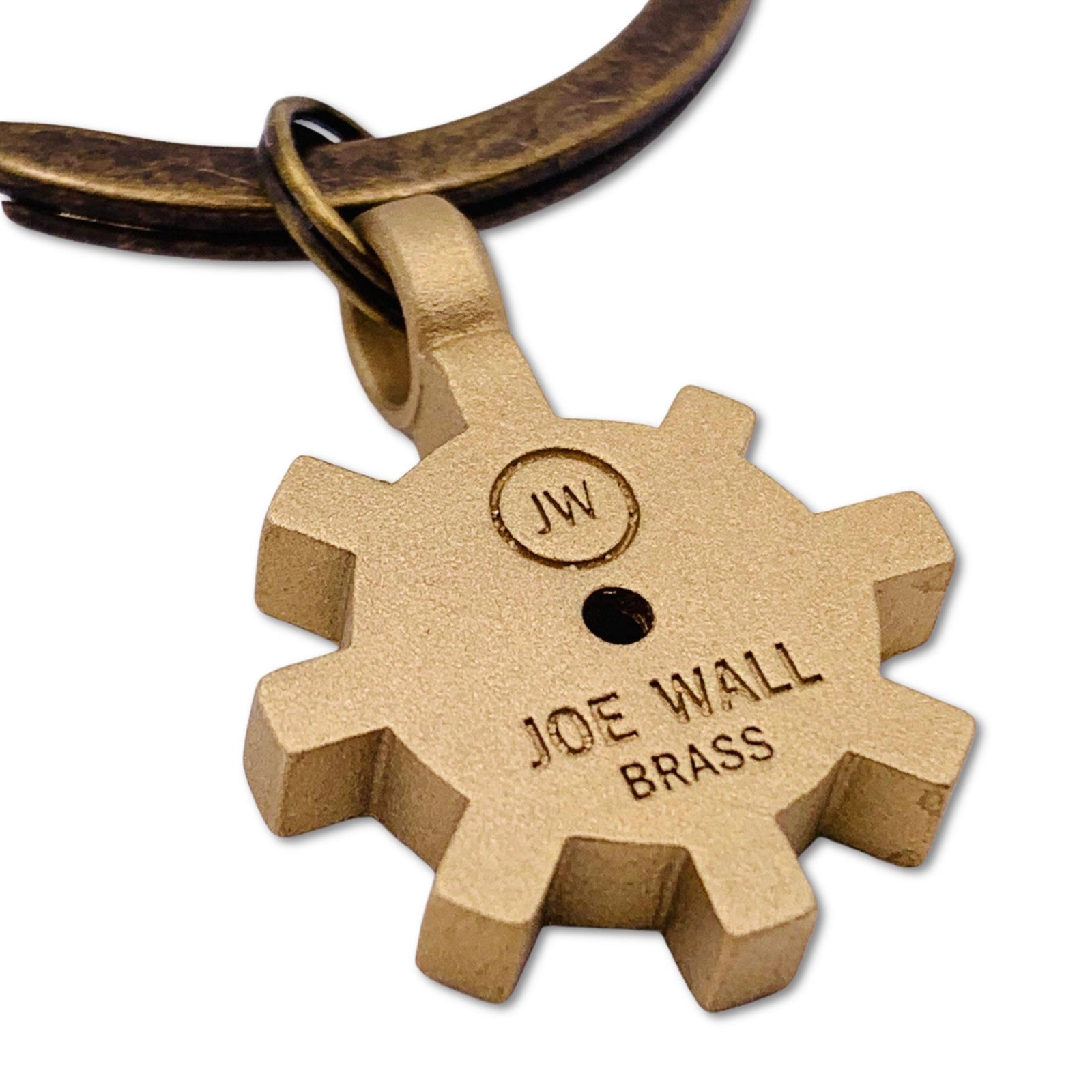 Brass AR Bolt Head Keychain