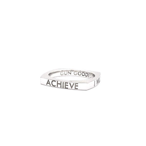 I Will Believe I Can Achieve: Stackable Shooting Mantra Ring