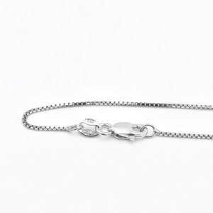 Clasp on 16" sterling silver box chain
