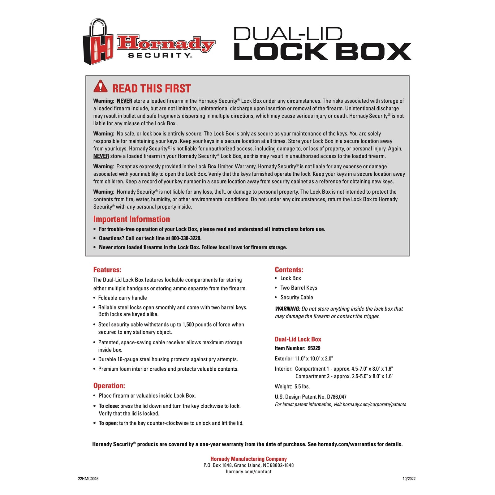 Hornady Dual-Lid Lockbox