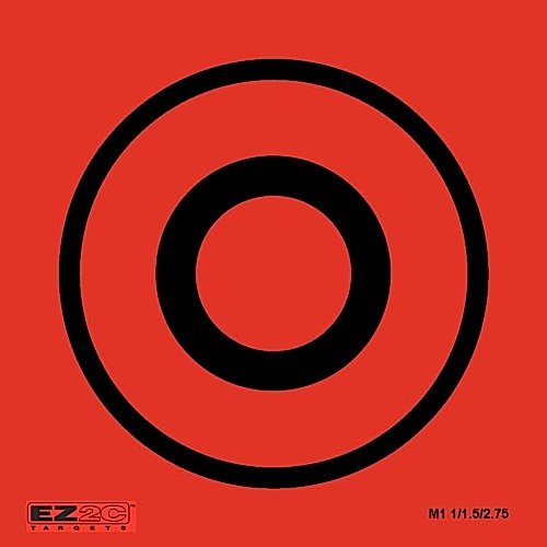 100 EZ2C Mini Shooting Targets, Bright Fluorescent Self-Adhesive 3.5" x 3.5" USA MADE (Pack of 100)