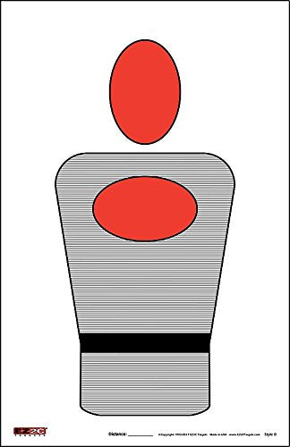 EZ2C Targets #8: Silhouette 11”x17” Paper Shooting Targets for Range USA MADE