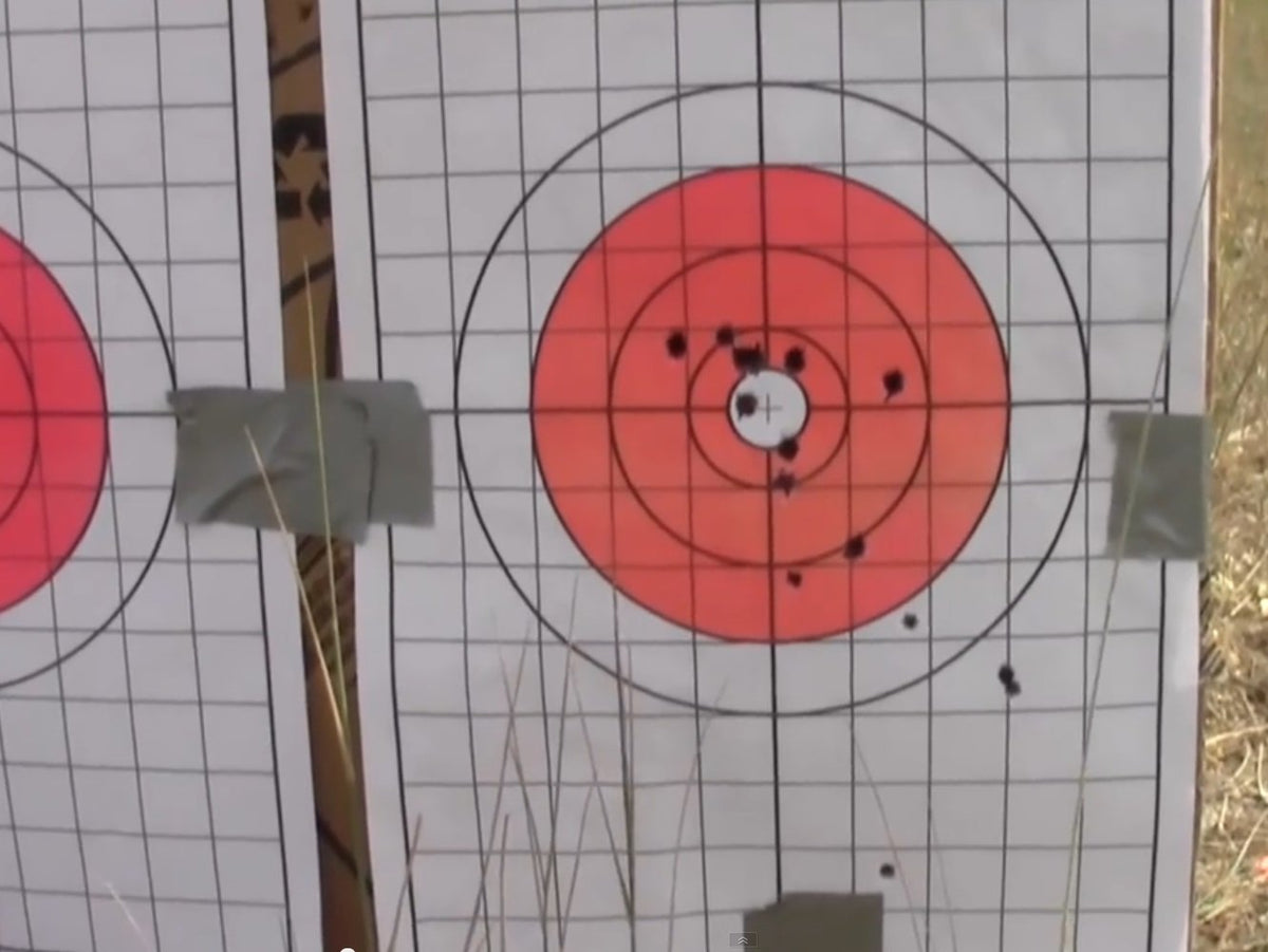 EZ2C Targets #5: Bullseye w 1" Grids for Sight-in 11"x17" USA MADE