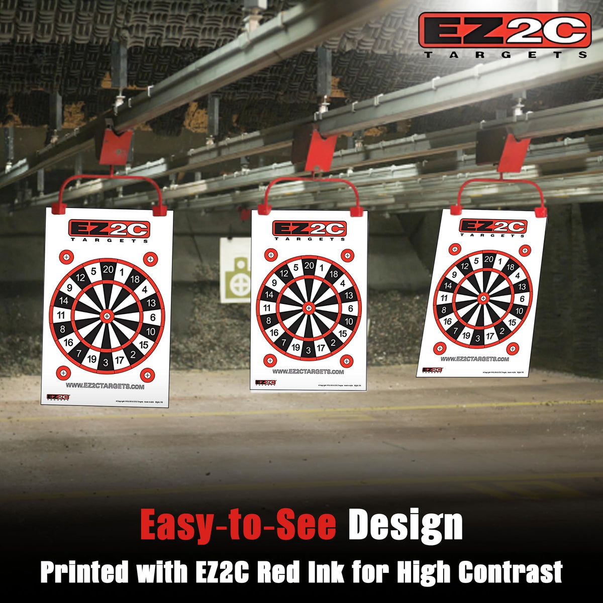 EZ2C Targets #15: Dartboard Paper Shooting Target 11"x17" USA Made