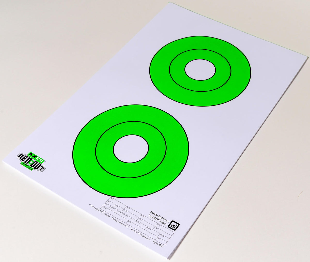 200 EZ2C Paper Shooting Targets 8 Red Dot Optics Styles 11”x17” USA MADE