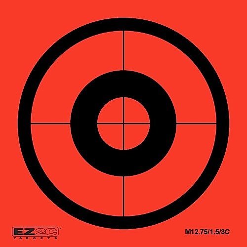 100 EZ2C Mini Shooting Targets, Bright Fluorescent Self-Adhesive 3.5" x 3.5" USA MADE (Pack of 100)