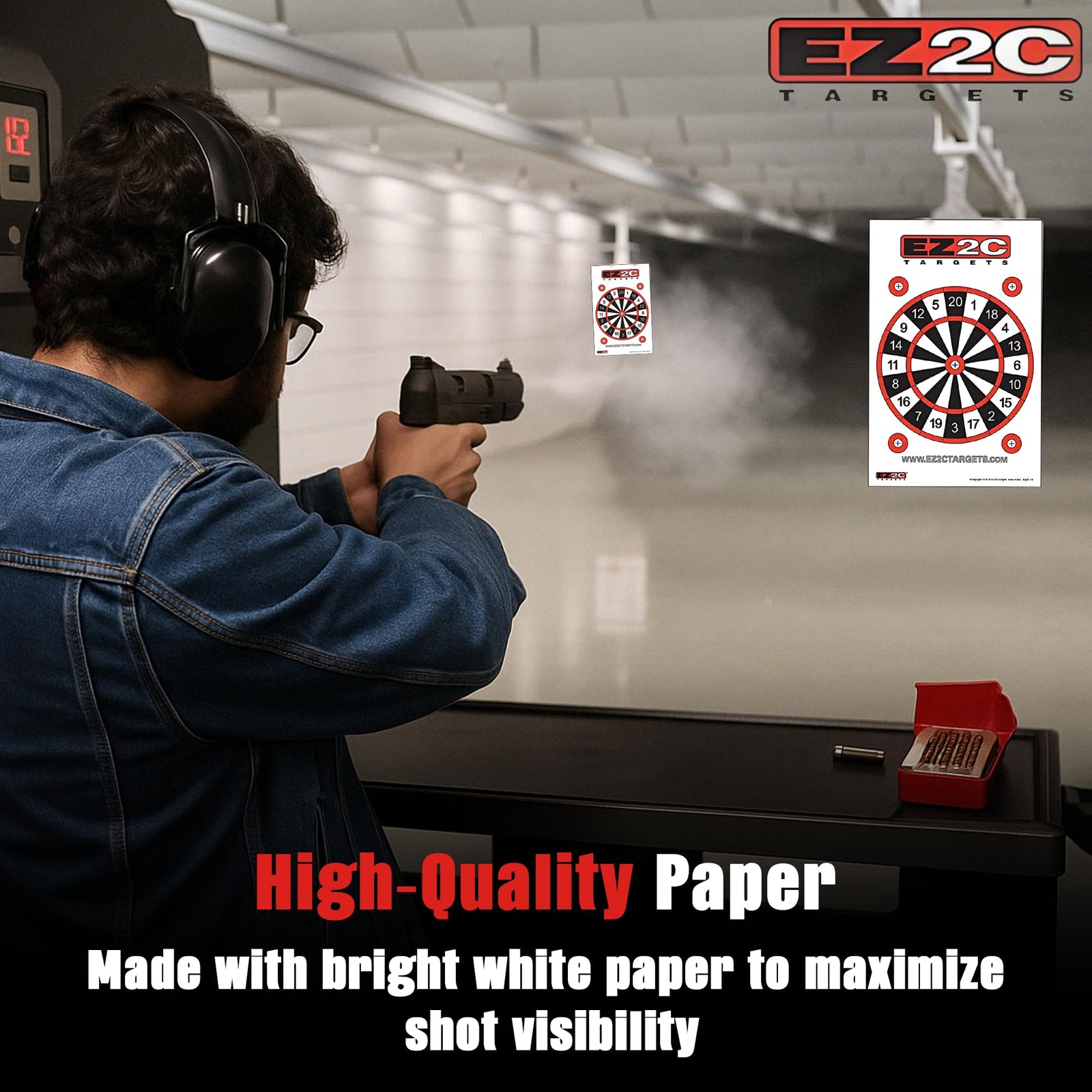 EZ2C Targets #15: Dartboard Paper Shooting Target 11"x17" USA Made