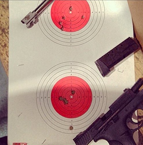 25 EZ2C Targets #16: 50-Meter Air Gun Shooting Paper Target 11"x17" (25 Count) USA MADE