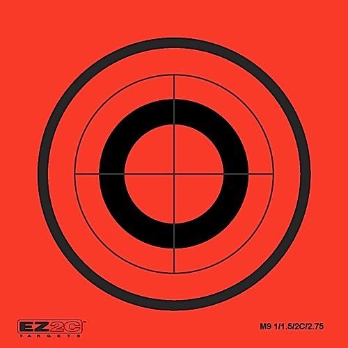 100 EZ2C Mini Shooting Targets, Bright Fluorescent Self-Adhesive 3.5" x 3.5" USA MADE (Pack of 100)