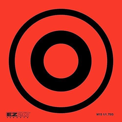 100 EZ2C Mini Shooting Targets, Bright Fluorescent Self-Adhesive 3.5" x 3.5" USA MADE (Pack of 100)