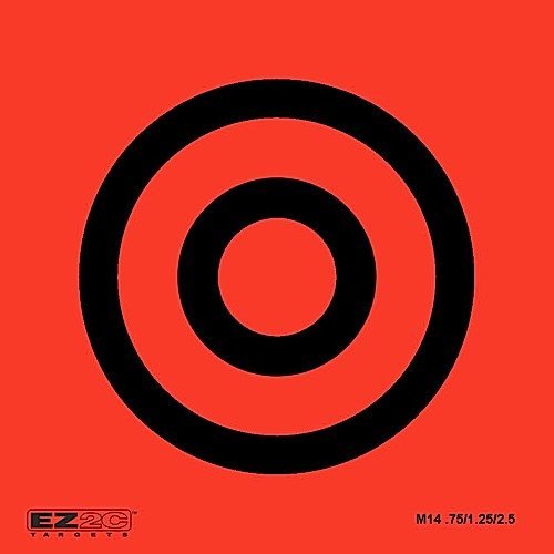 100 EZ2C Mini Shooting Targets, Bright Fluorescent Self-Adhesive 3.5" x 3.5" USA MADE (Pack of 100)