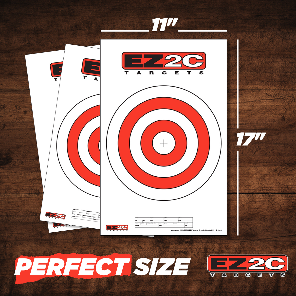 200 EZ2C Targets 8 Rifle Styles Package Paper Shooting Targets for Range 11”x17” USA MADE