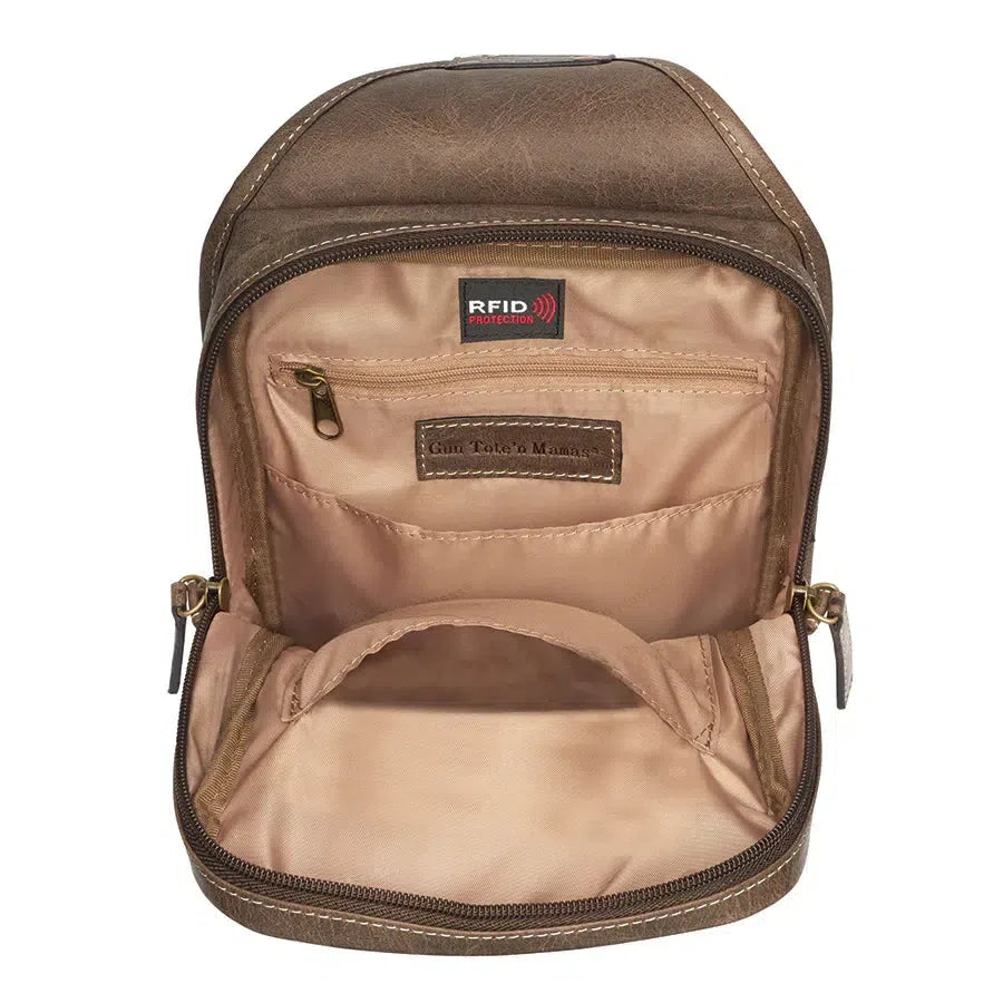 concealed carry sling mini backpack Concealed-Carry Mini Sling Backpack | Gun Bag GTM-110| Gun Goddess