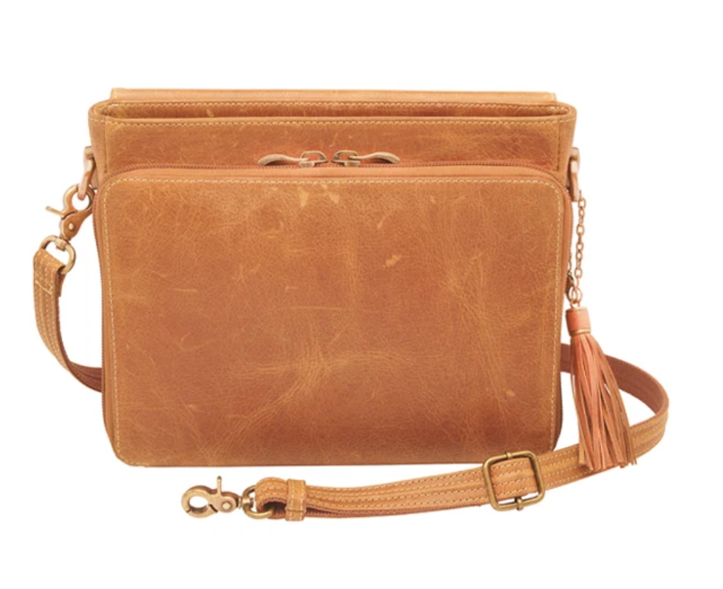 Distressed Buffalo Concealed-Carry Clutch