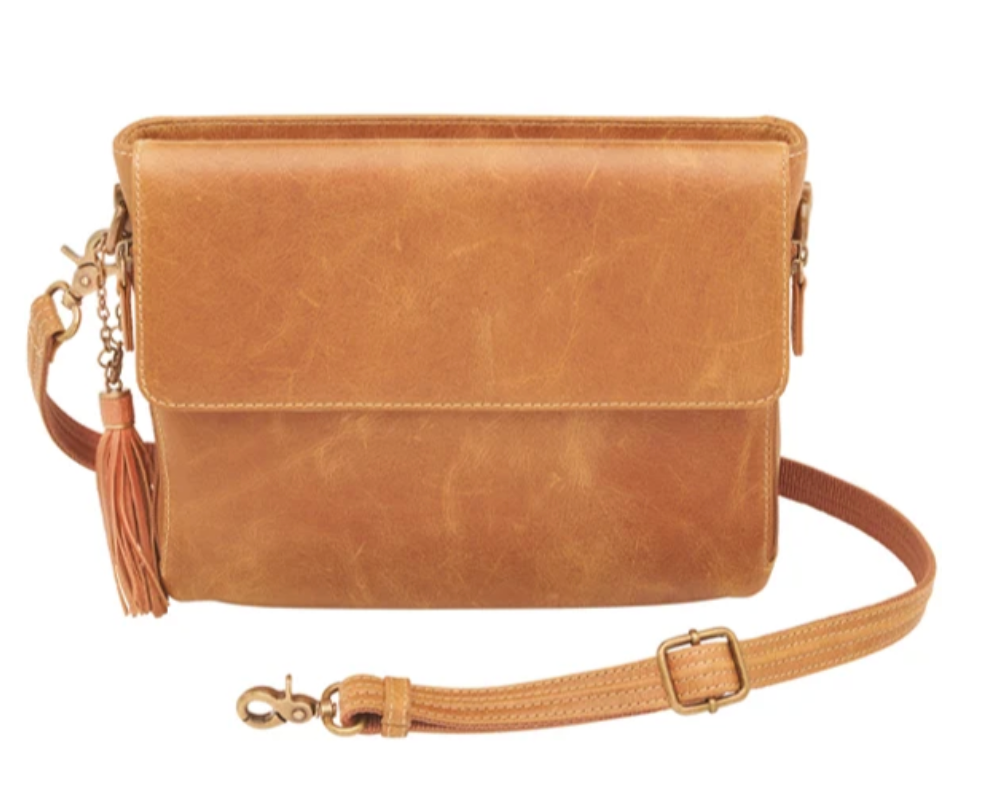 Distressed Buffalo Concealed-Carry Clutch