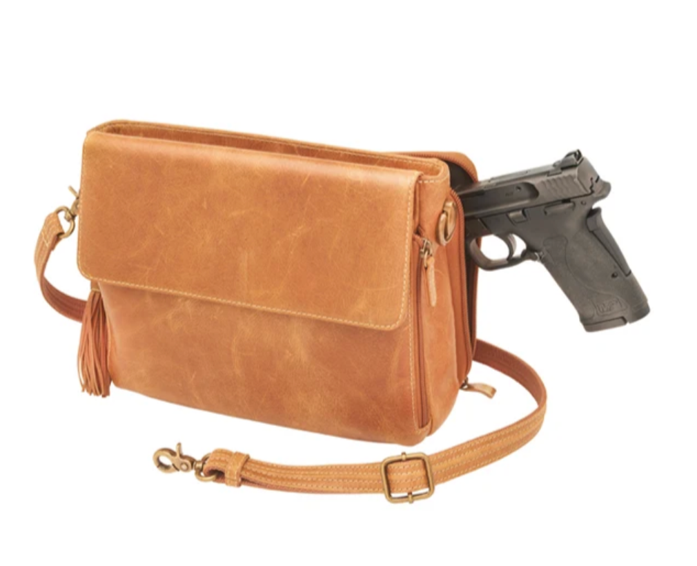 Distressed Buffalo Concealed-Carry Clutch