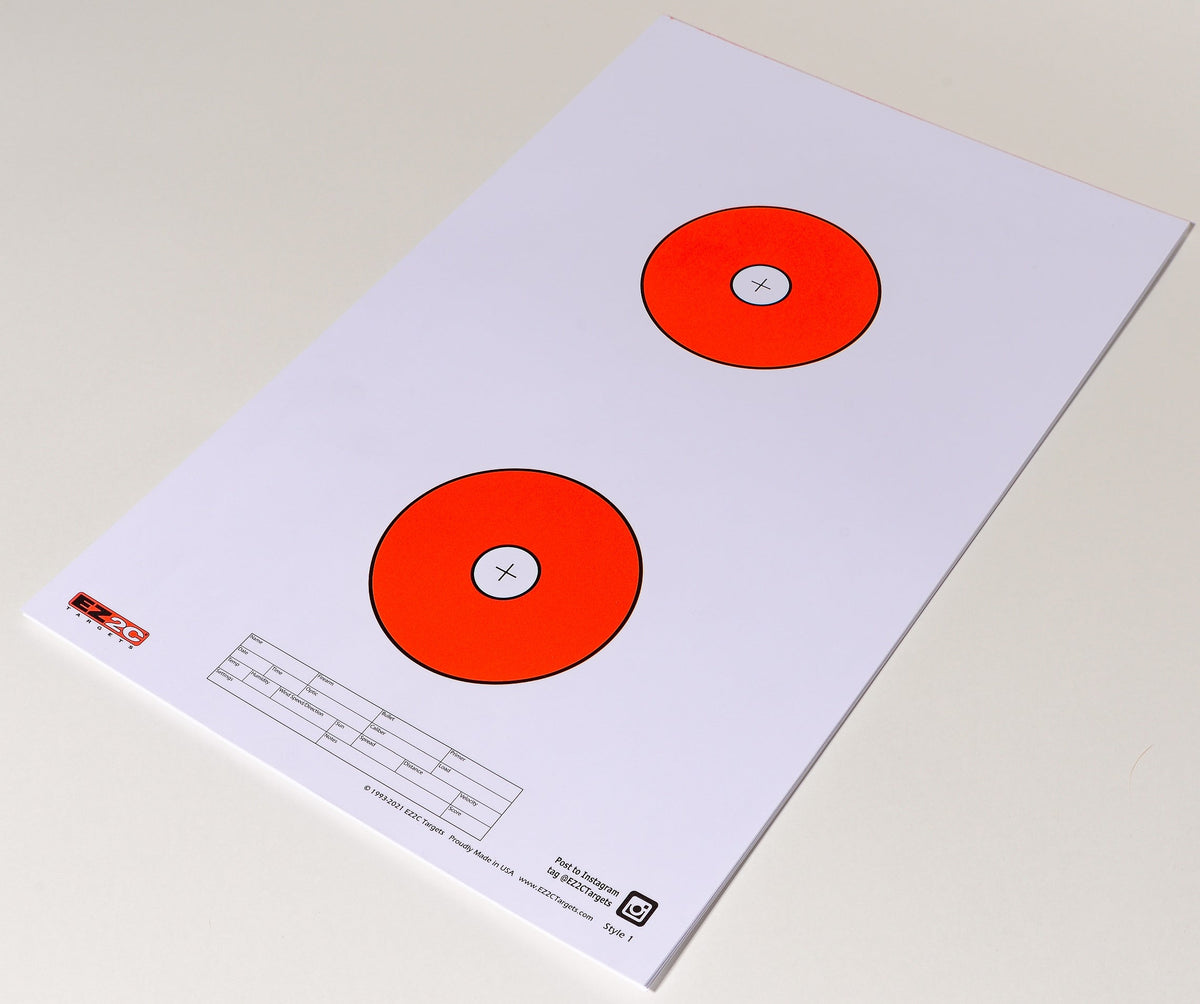 EZ2C Targets #1: Paper Shooting Targets 11”x17” USA MADE