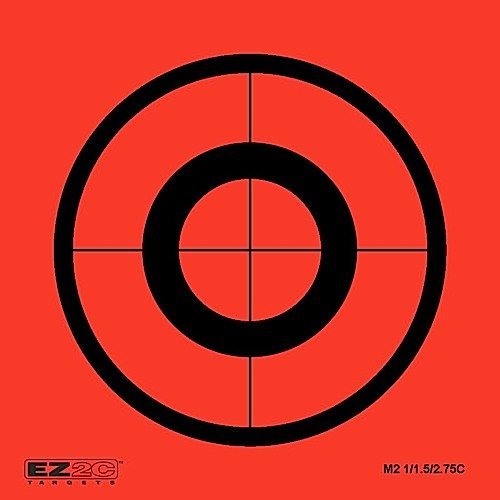 100 EZ2C Mini Shooting Targets, Bright Fluorescent Self-Adhesive 3.5" x 3.5" USA MADE (Pack of 100)