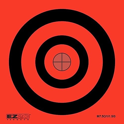 100 EZ2C Mini Shooting Targets, Bright Fluorescent Self-Adhesive 3.5" x 3.5" USA MADE (Pack of 100)
