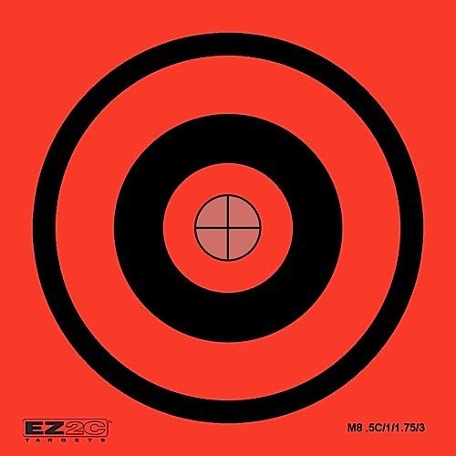 100 EZ2C Mini Shooting Targets, Bright Fluorescent Self-Adhesive 3.5" x 3.5" USA MADE (Pack of 100)