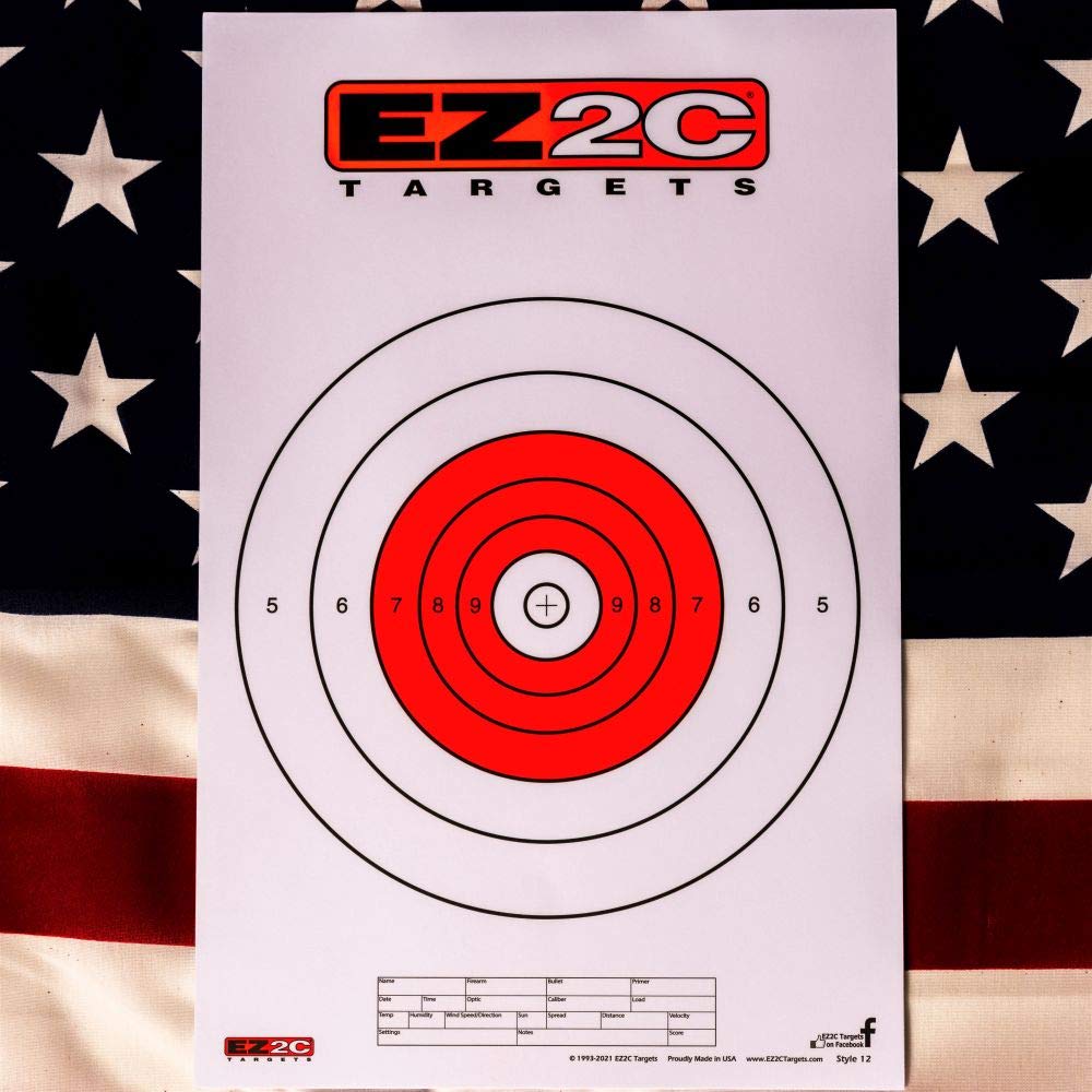 EZ2C Targets #12: Paper Shooting Targets for B16 11"x17" USA MADE