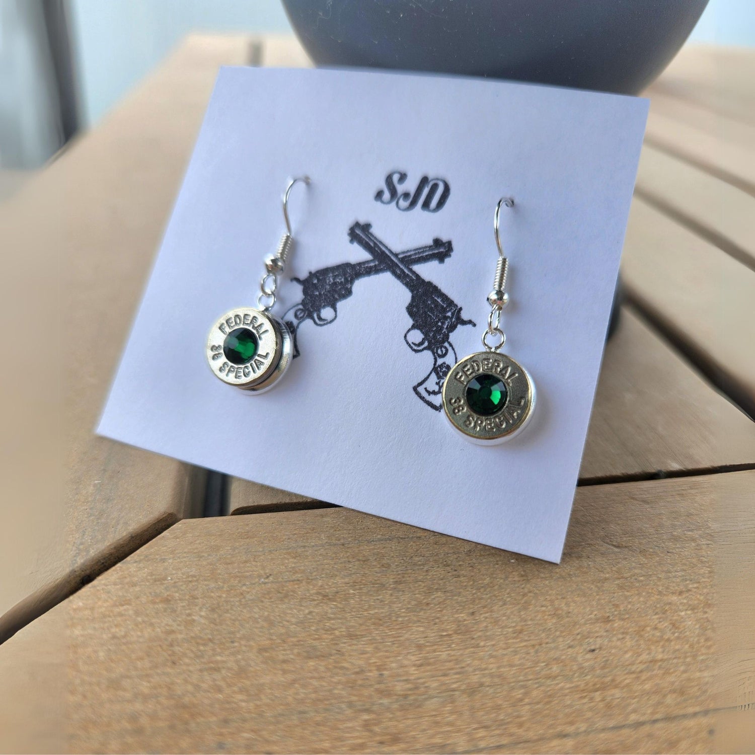 Headstamp Dangle Earrings