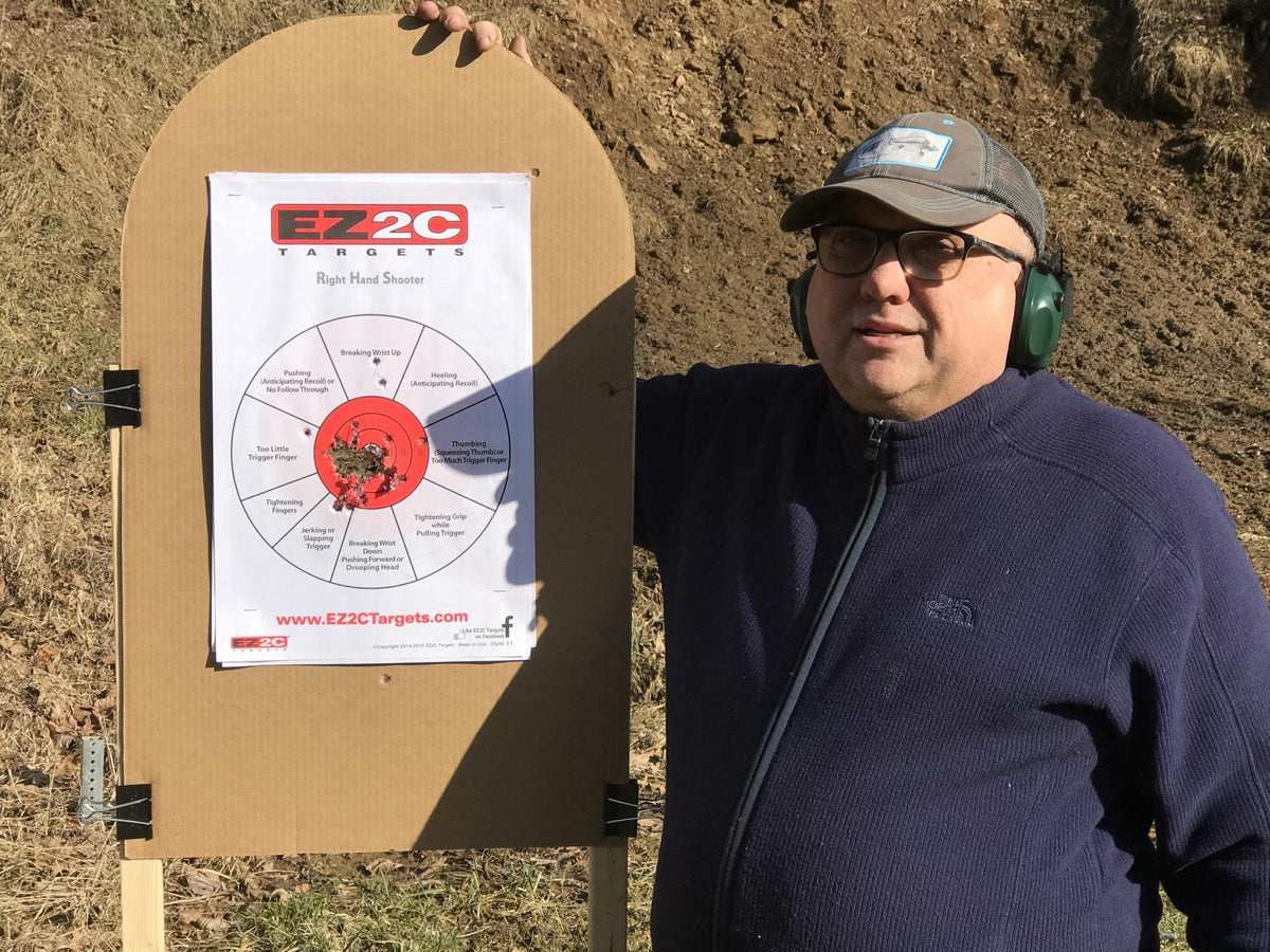 EZ2C Right Hand/Left Hand Diagnostic Training Paper Target 11”x17” USA MADE Style 11