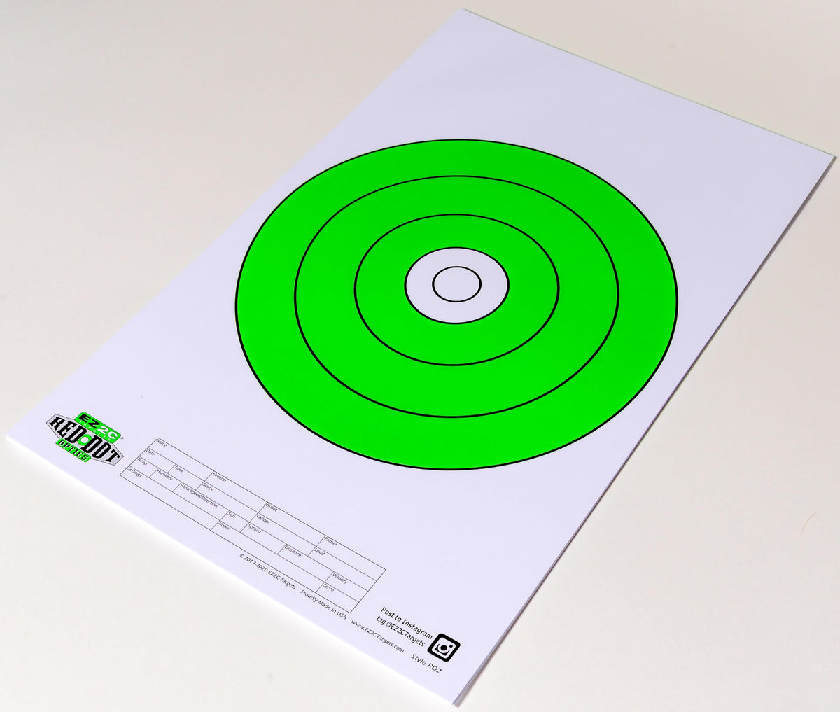 200 EZ2C Paper Shooting Targets 8 Red Dot Optics Styles 11”x17” USA MADE