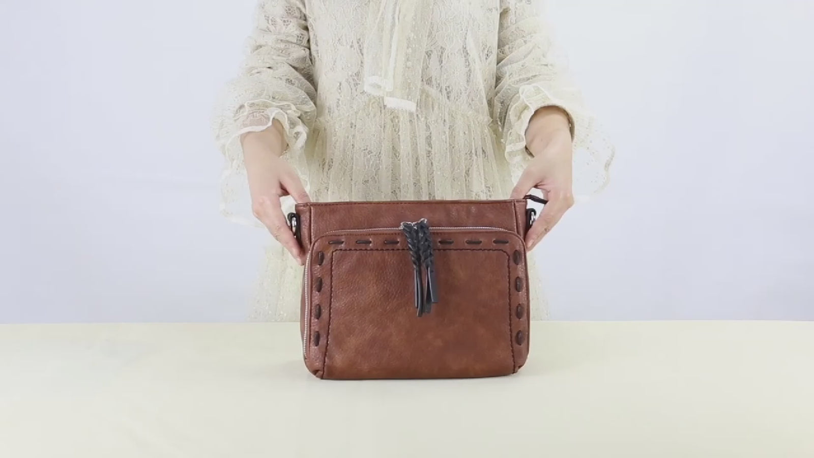 Skylar Stitched Concealed-Carry Crossbody