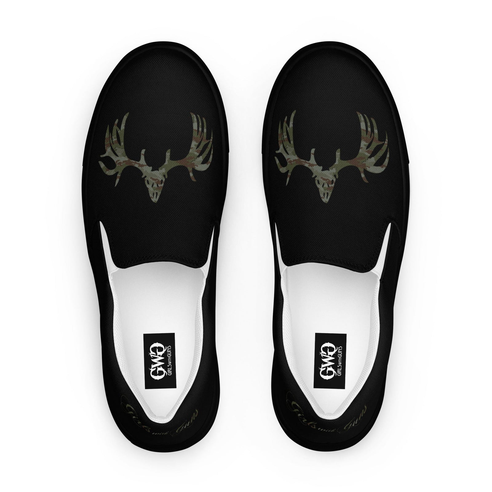 Buck Head Women's Black Canvas Slip-On Shoes