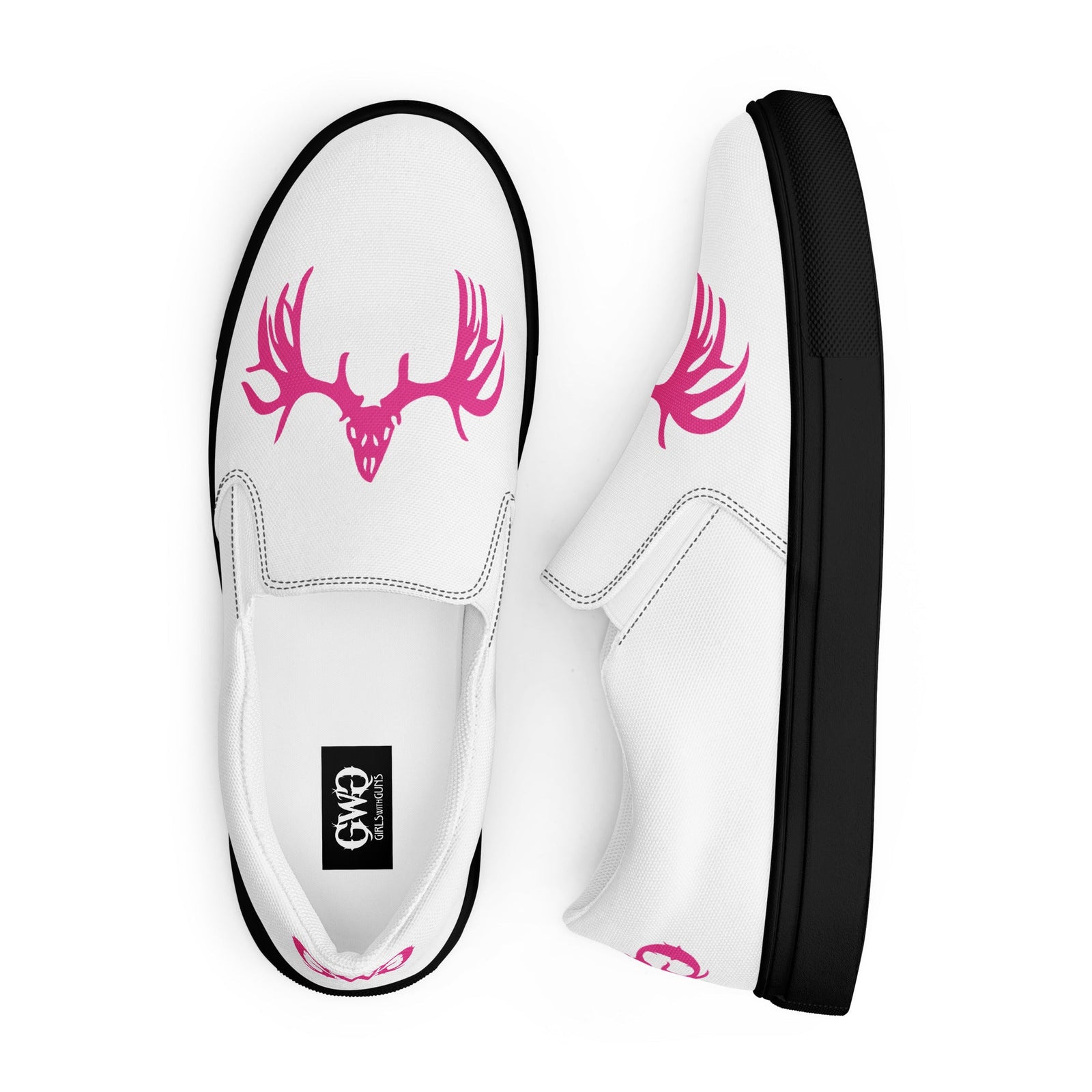 Buck Head Women’s White Canvas Slip-On Shoes