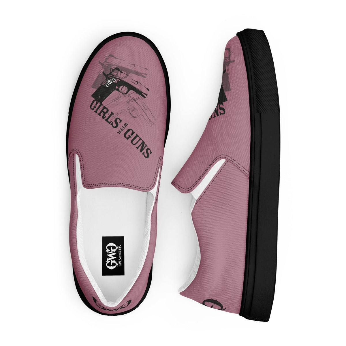 Pistol Trio Women's Mauve Canvas Slip-On Shoes