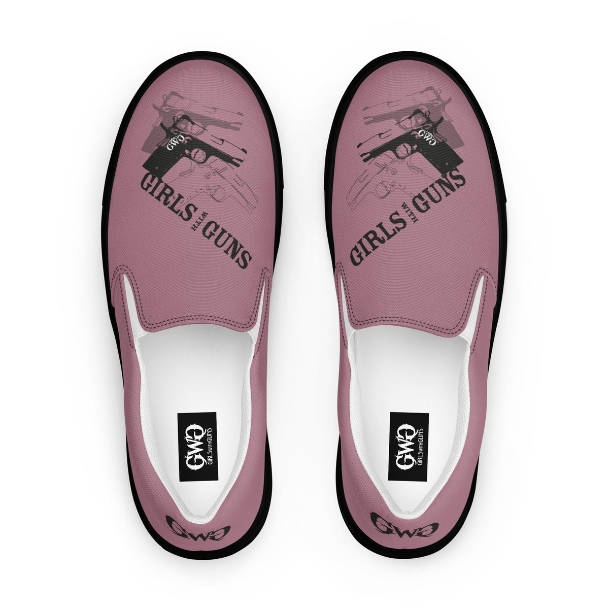 Pistol Trio Women's Mauve Canvas Slip-On Shoes