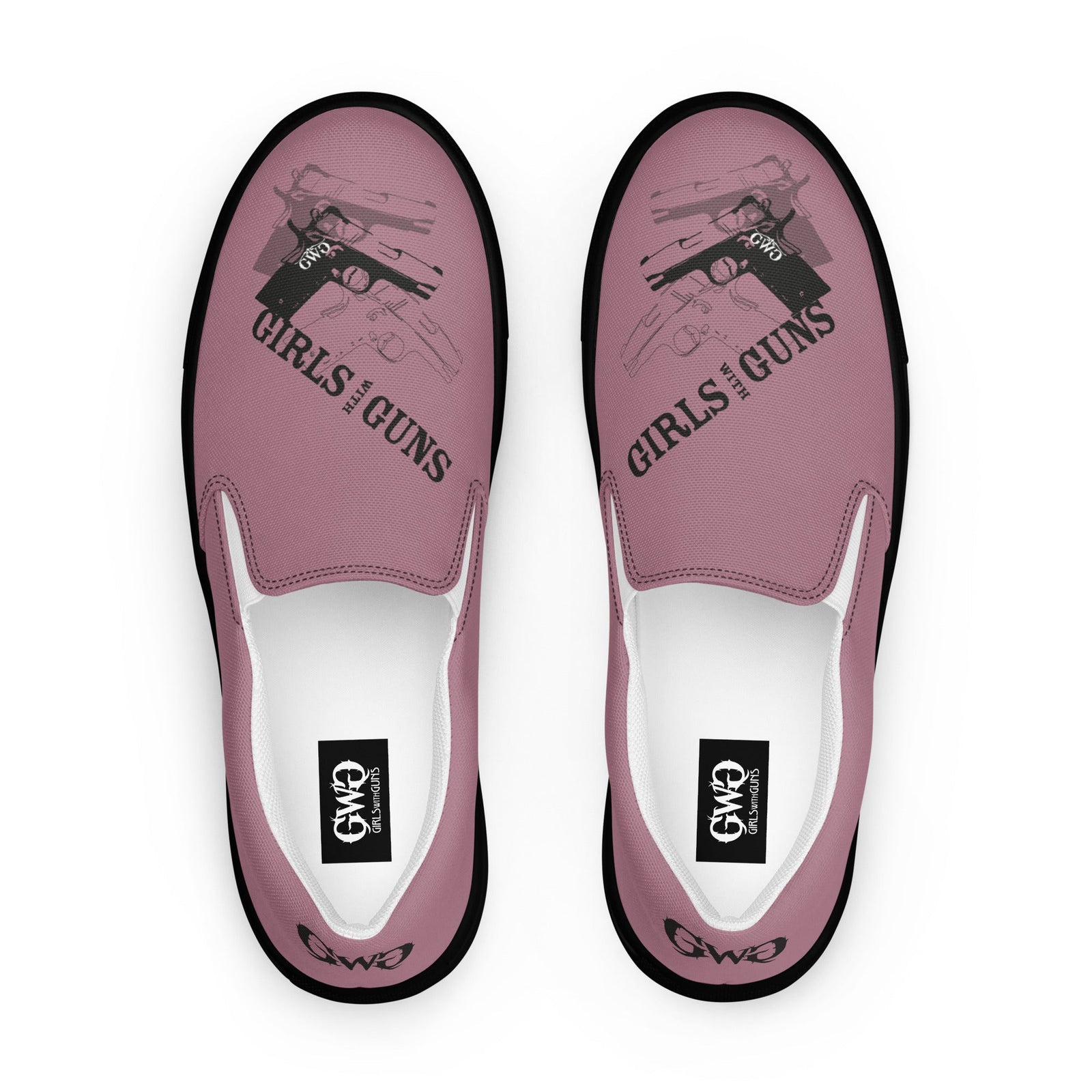 Pistol Trio Women's Mauve Canvas Slip-On Shoes