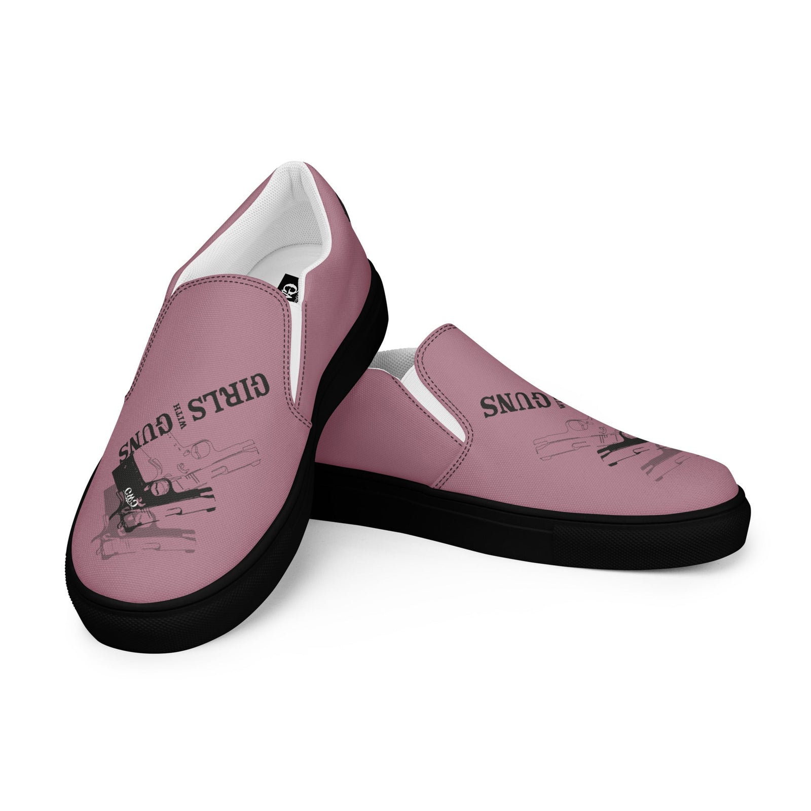 Pistol Trio Women's Mauve Canvas Slip-On Shoes