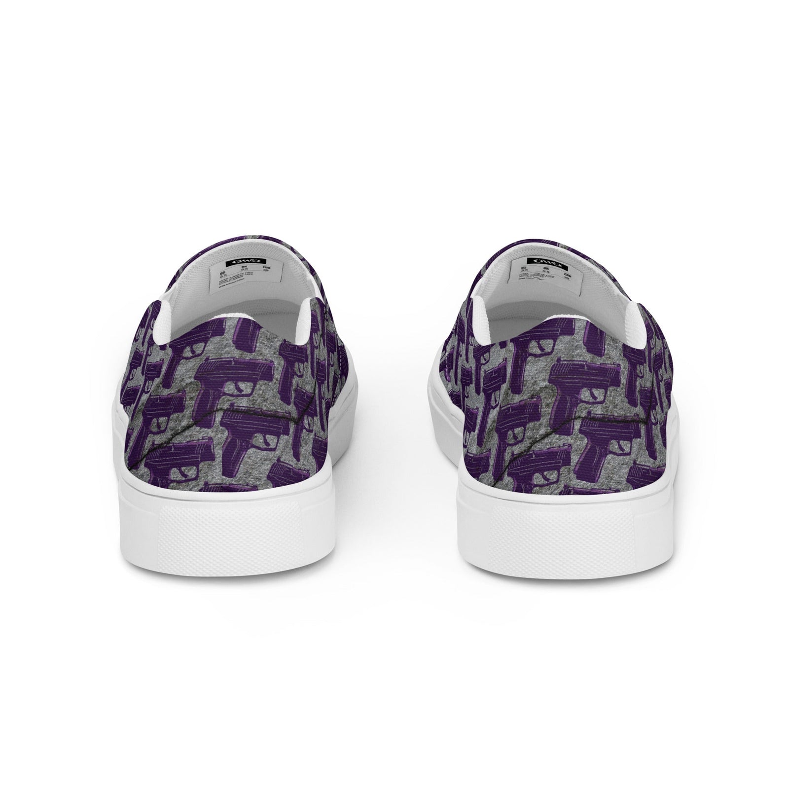 Purple Haze Pistol Palooza Women’s Canvas Slip-On Shoes