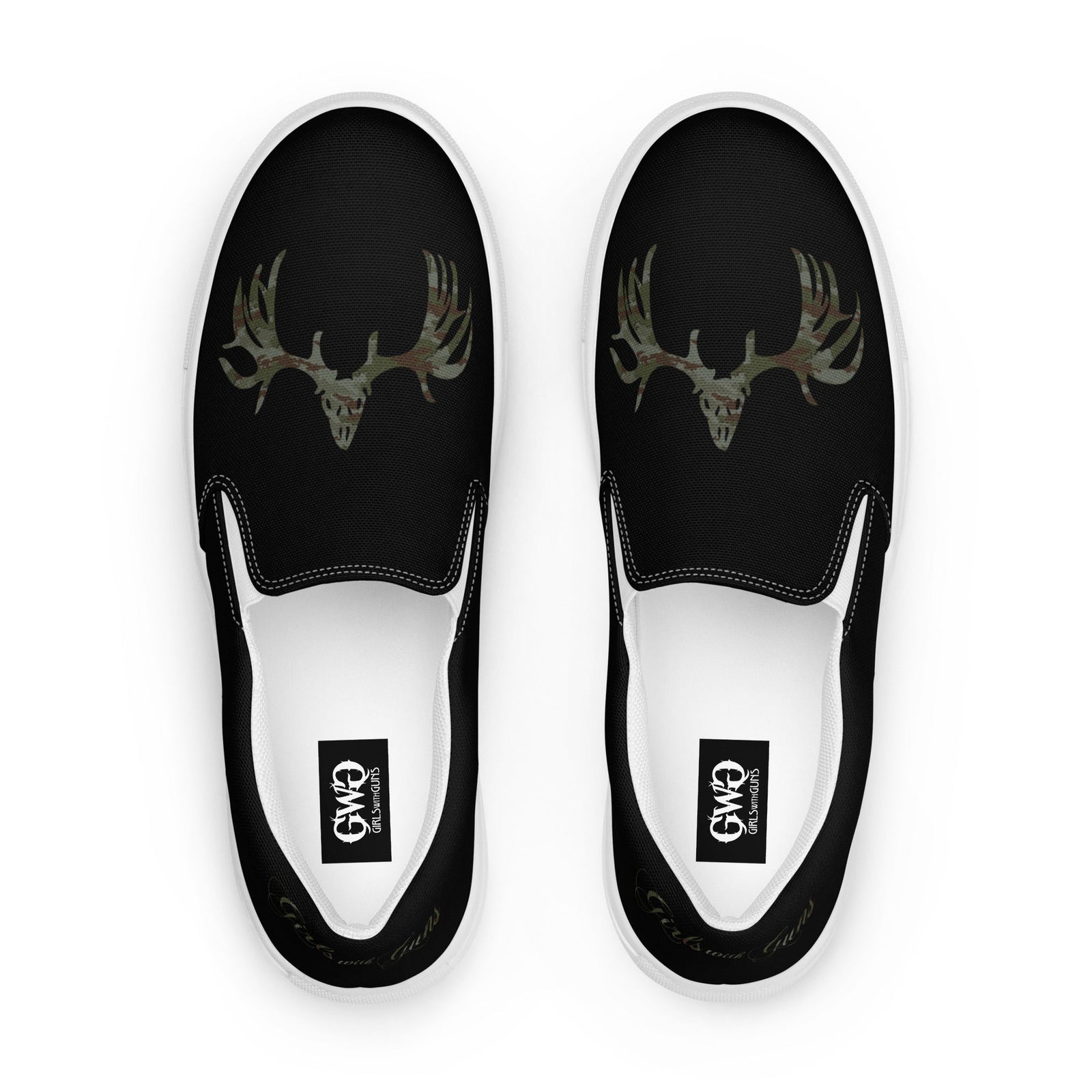 Buck Head Women's Black Canvas Slip-On Shoes