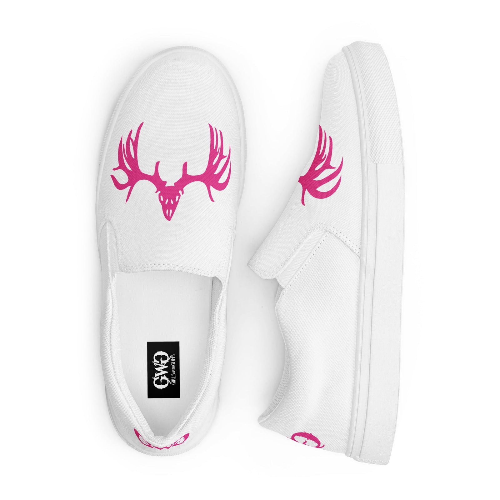 Buck Head Women’s White Canvas Slip-On Shoes