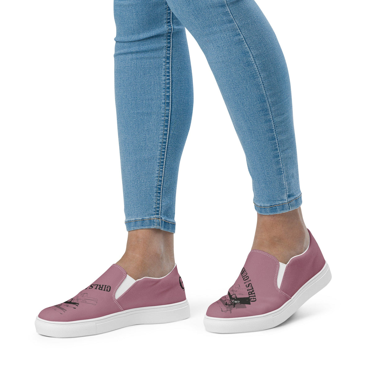 Pistol Trio Women's Mauve Canvas Slip-On Shoes