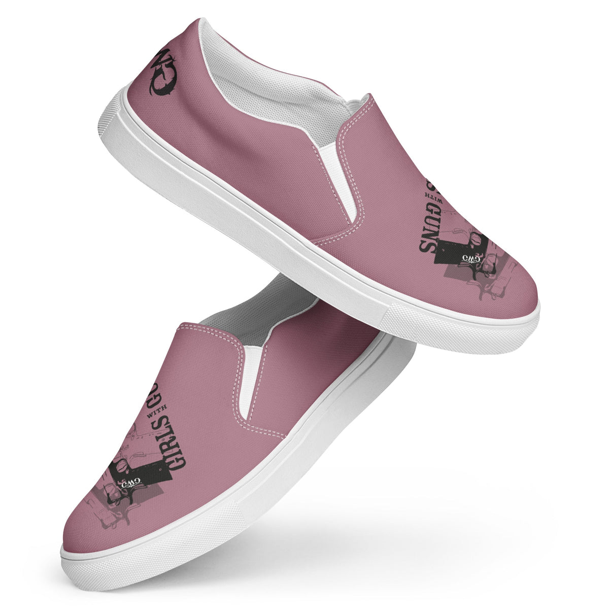 Pistol Trio Women's Mauve Canvas Slip-On Shoes