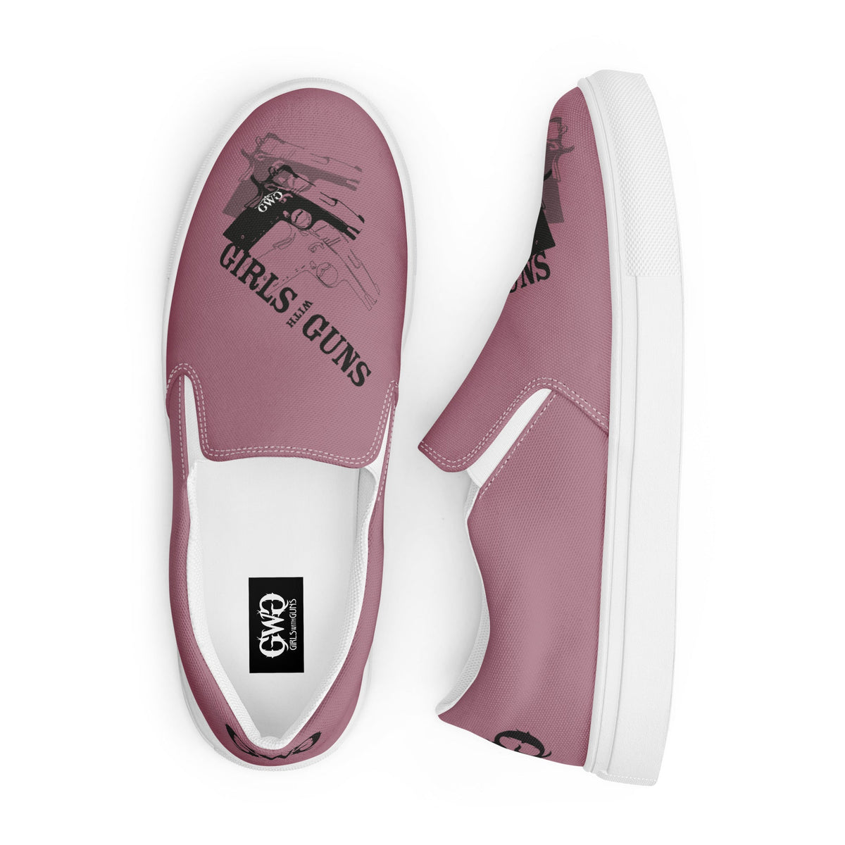 Pistol Trio Women's Mauve Canvas Slip-On Shoes